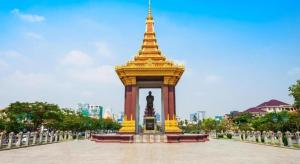 a statue in front of a building with a tower at V Boutique Hotel @ Koh Pich in Phnom Penh +72 photos