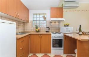 Kuchyň nebo kuchyňský kout v ubytování 3 Bedroom Beautiful Apartment In Labin