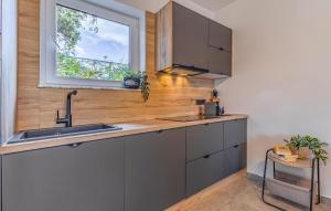 a kitchen with a sink and a window at 3 Bedroom Lovely Home In Barbariga in Barbariga