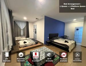 Postel nebo postele na pokoji v ubytování Hotel Lavie at Centrum