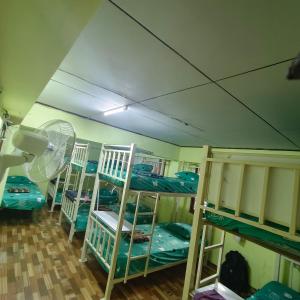 Palanda nebo palandy na pokoji v ubytování Sunny house hostel + 37 fotografií