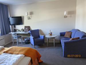 Posezení v ubytování Kysthotellet Rørvik