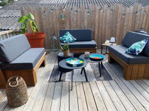 Χώρος καθιστικού στο Appartement loft avec terrasse