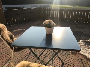 Balkón alebo terasa v ubytovaní Kleine Ferienwohnung am Rande der Wildnis