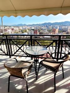 Balkón nebo terasa v ubytování Skyline Apartments Tirana