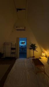 Postel nebo postele na pokoji v ubytování sandhut77