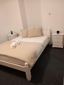 Ένα ή περισσότερα κρεβάτια σε δωμάτιο στο Central apartament