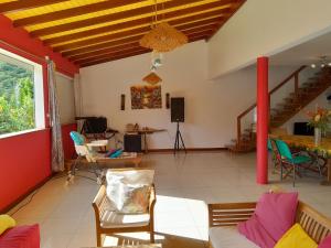 Posezení v ubytování Villa Grand Case