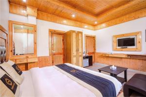 Μια τηλεόραση ή/και κέντρο ψυχαγωγίας στο Hotel Cherry Manali
