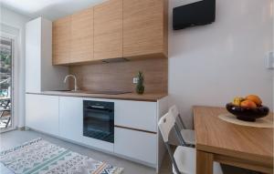 Η κουζίνα ή μικρή κουζίνα στο Beautiful Apartment In Plomin Luka
