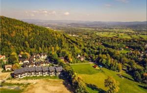 an aerial view of a house on a hill with trees at 3 Bedroom Lovely Home In Karpacz in Karpacz