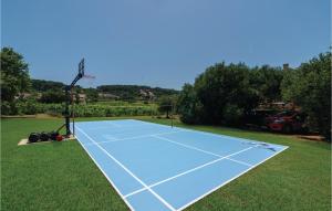 a tennis court in the middle of a yard at Luxurious Home In Lumbarda With Sauna in Lumbarda
