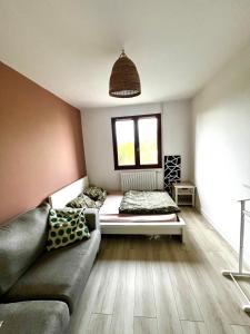 Χώρος καθιστικού στο La Maison des Cocottes