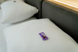 Postel nebo postele na pokoji v ubytování Lamede SELF CHECK-IN