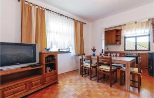 Televízia a/alebo spoločenská miestnosť v ubytovaní Six-Bedroom Holiday Home In Sv, Filip I Jakov