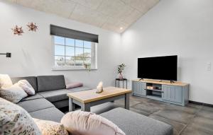 un salon avec un canapé et une télévision à écran plat dans l'établissement 3 Bedroom Beautiful Home In Hemmet, à Hemmet