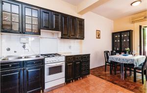 Kuchyň nebo kuchyňský kout v ubytování One-Bedroom Apartment In Posedarje