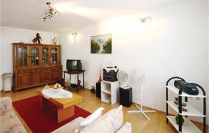 salon z kanapą i stołem w obiekcie Holiday Home Marceljani Kolcic Breg w mieście Vinež