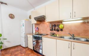 Kuchyň nebo kuchyňský kout v ubytování Nice Apartment In Mali Losinj With Wifi