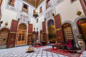 Posezení v ubytování Riad Ibn Khaldoun