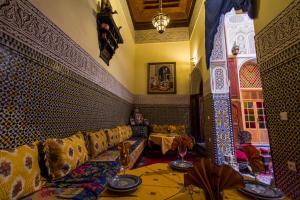 Posezení v ubytování Riad Ibn Khaldoun