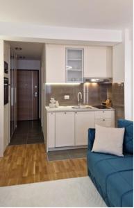 Η κουζίνα ή μικρή κουζίνα στο APARTMAN PLAVA LAGUNA -Crnjanski