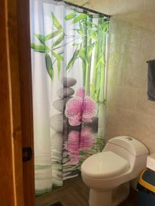 Koupelna v ubytování Cabaña Roca