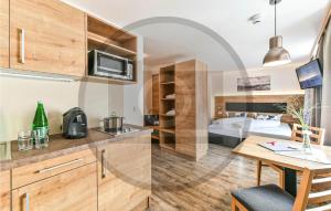 Kuchyň nebo kuchyňský kout v ubytování Hochwertige Ferienwohnung