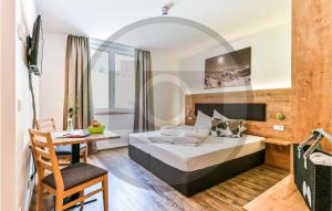 Posteľ alebo postele v izbe v ubytovaní Schoene Ferienwohnung