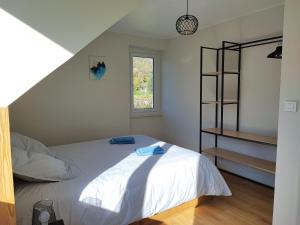 Postel nebo postele na pokoji v ubytování Le spitzacker gîte familial au calme