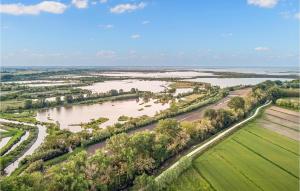 widok z powietrza na rzekę i pola w obiekcie Casa Sofia w mieście Santa Margherita