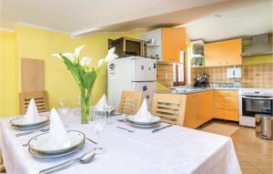 Kuchyň nebo kuchyňský kout v ubytování Stunning Apartment In Matulji With Wifi