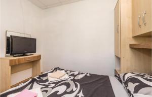 Televízia a/alebo spoločenská miestnosť v ubytovaní 1 Bedroom Nice Apartment In Dinjiska