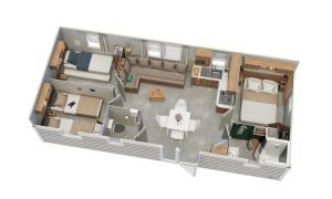 a rendering of a floor plan of a room at Cap Valras - Les sables du midi in Valras-Plage