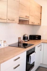 Kuchyň nebo kuchyňský kout v ubytování APARTMÁN U ZOUBKU