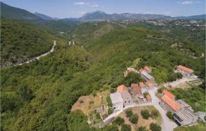 an aerial view of a house on a mountain at 2 Bedroom Amazing Apartment In Slime in Slime