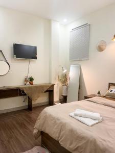 Postel nebo postele na pokoji v ubytování Little Chái Nho Homestay