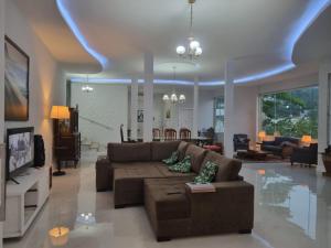 Χώρος καθιστικού στο Casa da pedra