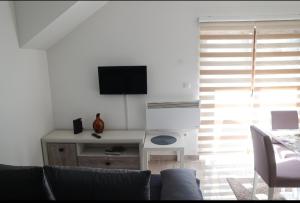 Uma televisão e/ou sistema de entretenimento em Apartman Iva