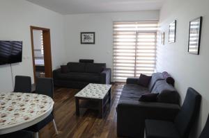 a living room with a couch and a table at Apartman Petar in Nova Varoš
