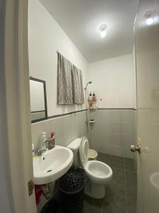 a bathroom with a toilet and a sink at RANDA HOMESTAY at Grandville Subd Dalipuga Iligan in Iligan City
