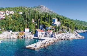 a group of houses on a hill next to the water at Holiday Home Zaton Veliki 37 in Trsteno +20 photos