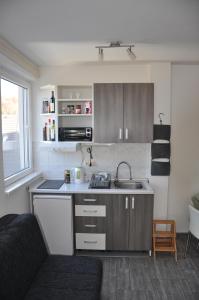 a kitchen with a sink and a counter top at Studio SimpaKop in Kopaonik
