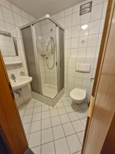 Koupelna v ubytování Haus Traube