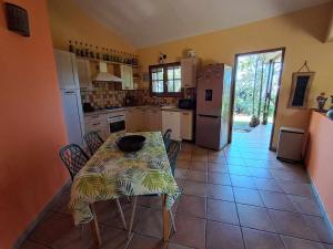 Kuchyň nebo kuchyňský kout v ubytování Maison de charme à Manapany