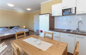 Kuchyň nebo kuchyňský kout v ubytování Apartmani Keran
