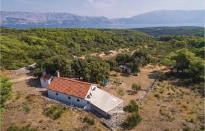 an aerial view of a house on a hill at Holiday Home Pucisca 40 in Pučišća