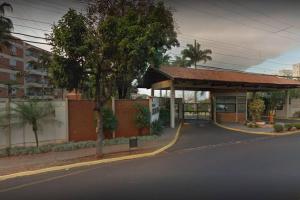 un rendu d'une station-service avec un bâtiment dans l'établissement Apartamento completo para até 9 pessoas, à Ribeirão Preto