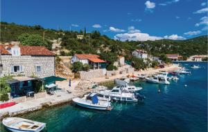 a group of boats are docked in a harbor at Apartment Banici Ii in Slano