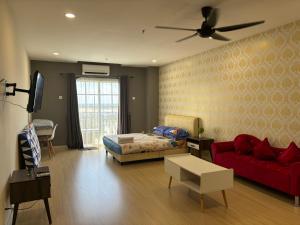 Posezení v ubytování KF Homestay Premium Suite